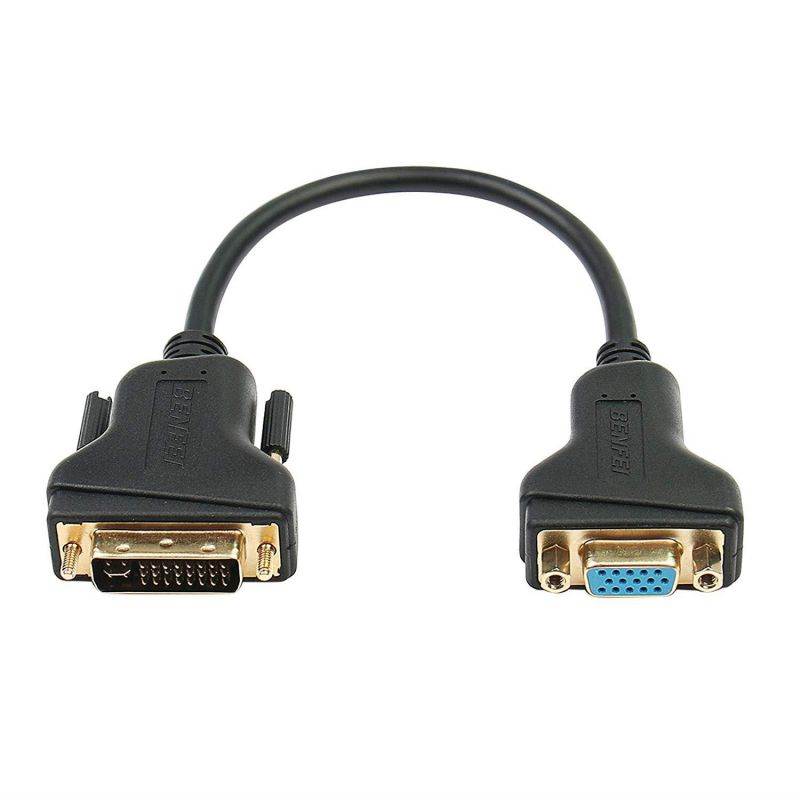 DVI-I to VGA Adapter, Benfei DVI 24+5 to VGA Male to Female Adapter with Gold Plated Cord