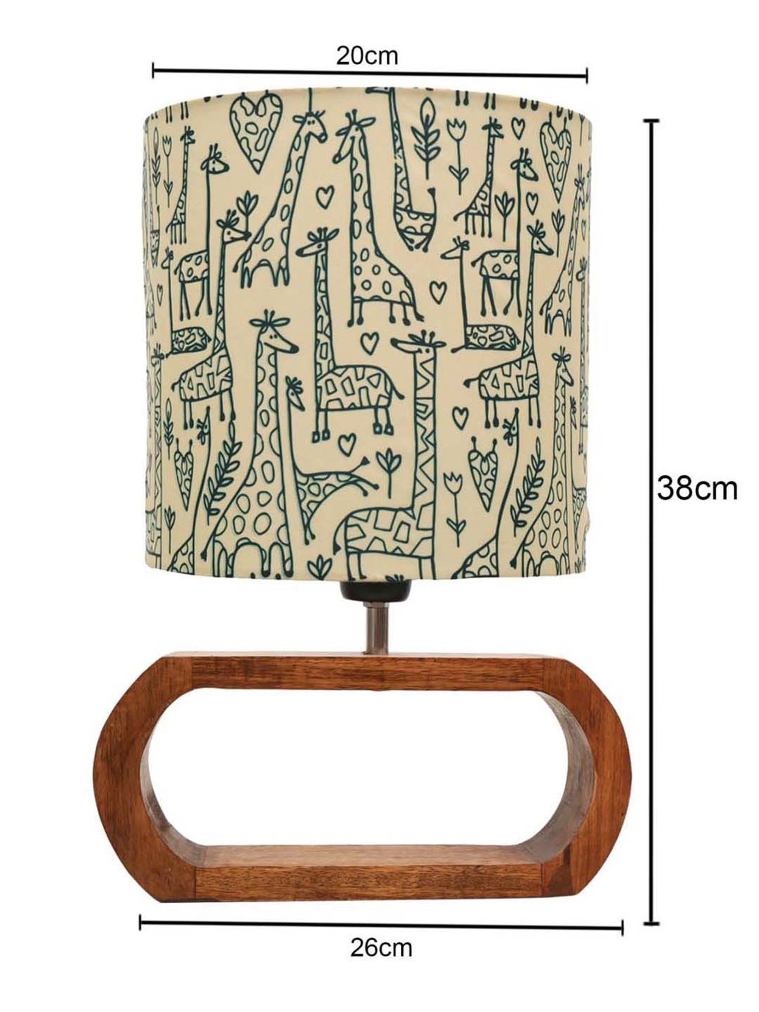 Homesake Yellow Wood Bedside Desk Nightstand Table Lamp