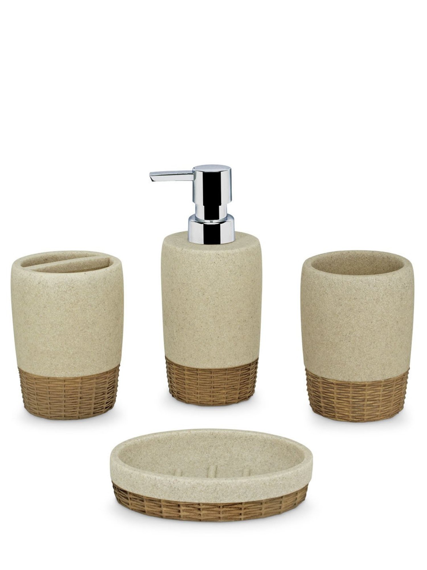 Freelance Gold Polyresin Set of 4 Bathroom Accessories