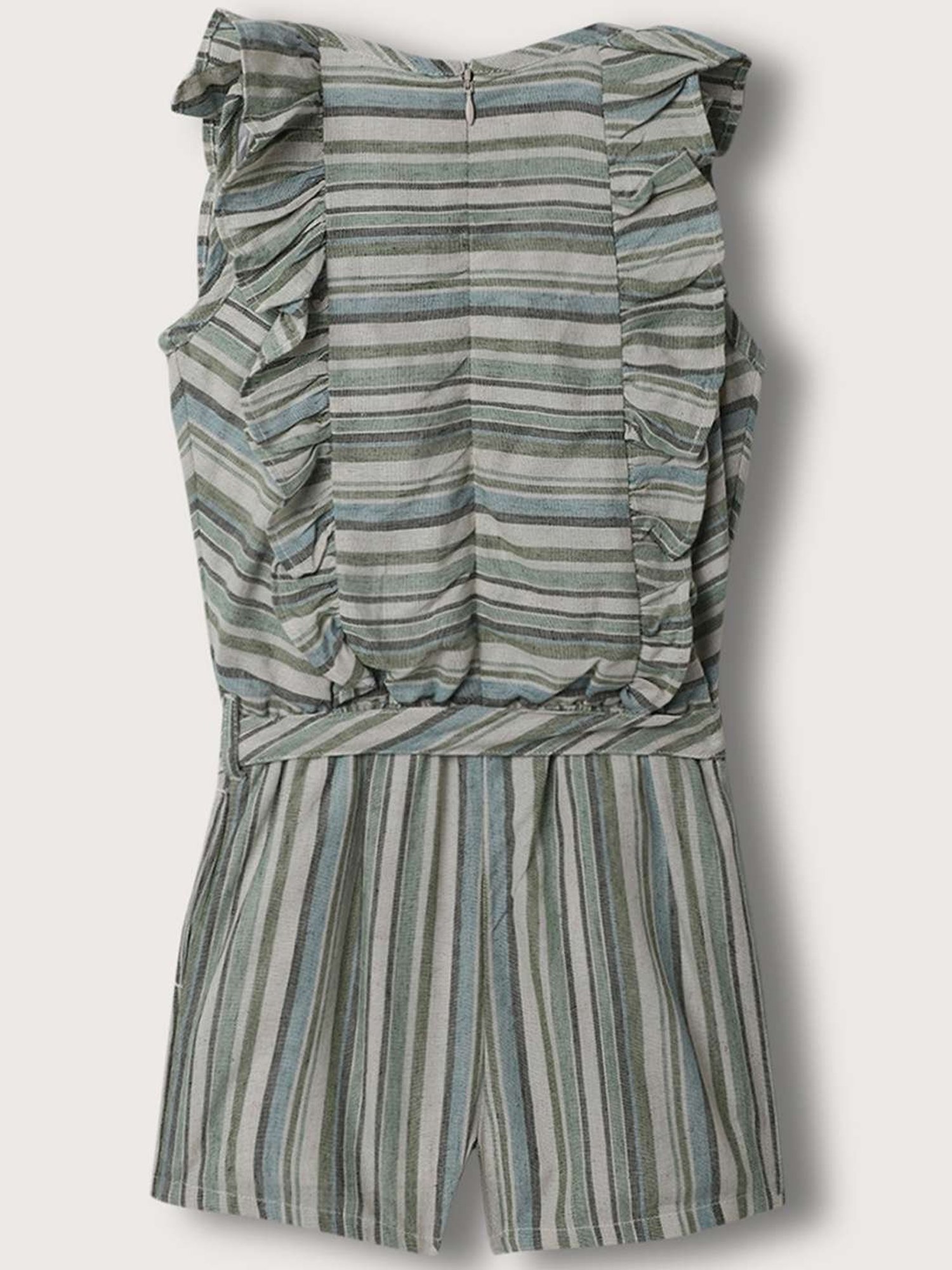 Elle Kids Multicolor Cotton Striped Jumpsuit