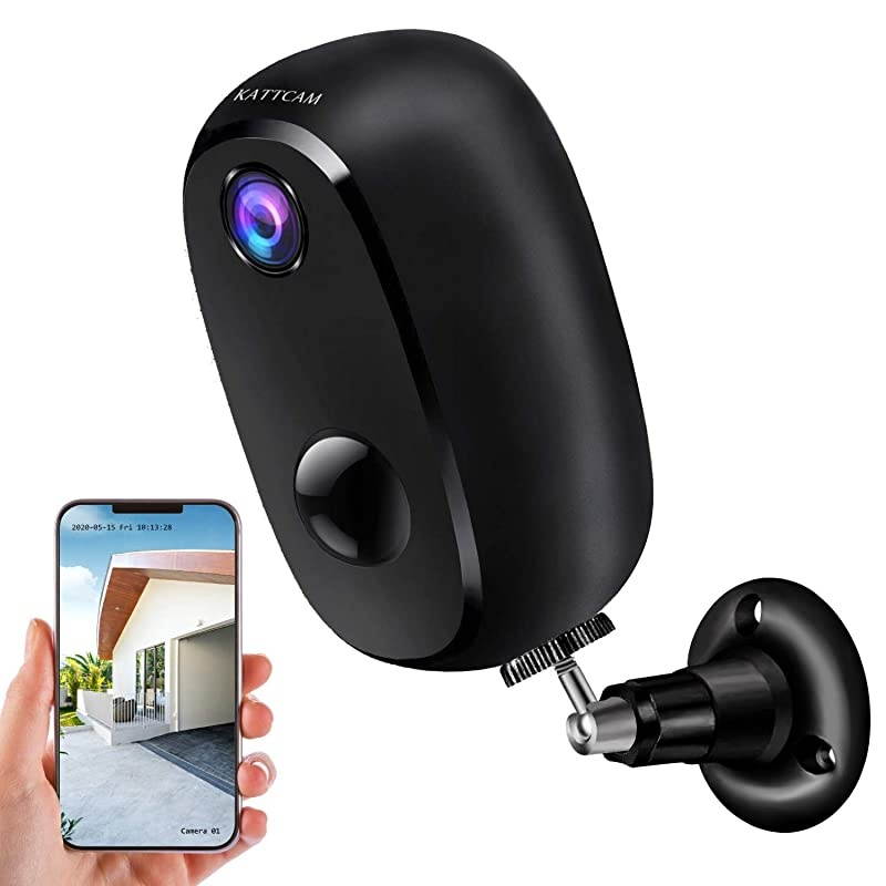 Camera Outdoor Wireless, Surveillance Rechargeable Battery-Powered WiFi 1080P Camera 10000mAh, PIR Motion Detection, 2Way Audio, Night Vision (Single)