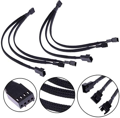 Graphics Card 6+2Pin 8Pin Male to Male Adapter Power Cable for Great Wall Dragon Module Power Supply with Net Cover,Black,about 58cm