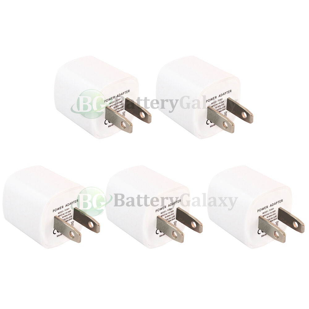 5 HOT! USB Battery Wall Charger Adapter for  iPhone 1 2G 3 3G 3GS 4 4G 4S
