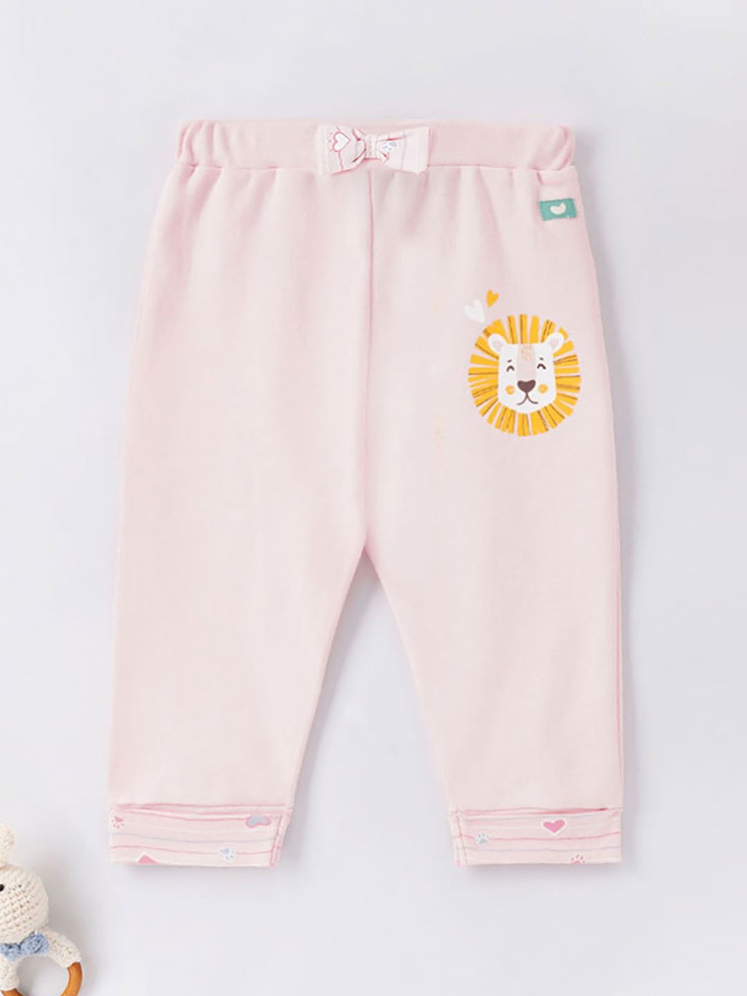 Ed-a-Mamma Baby Pink Solid Leggings