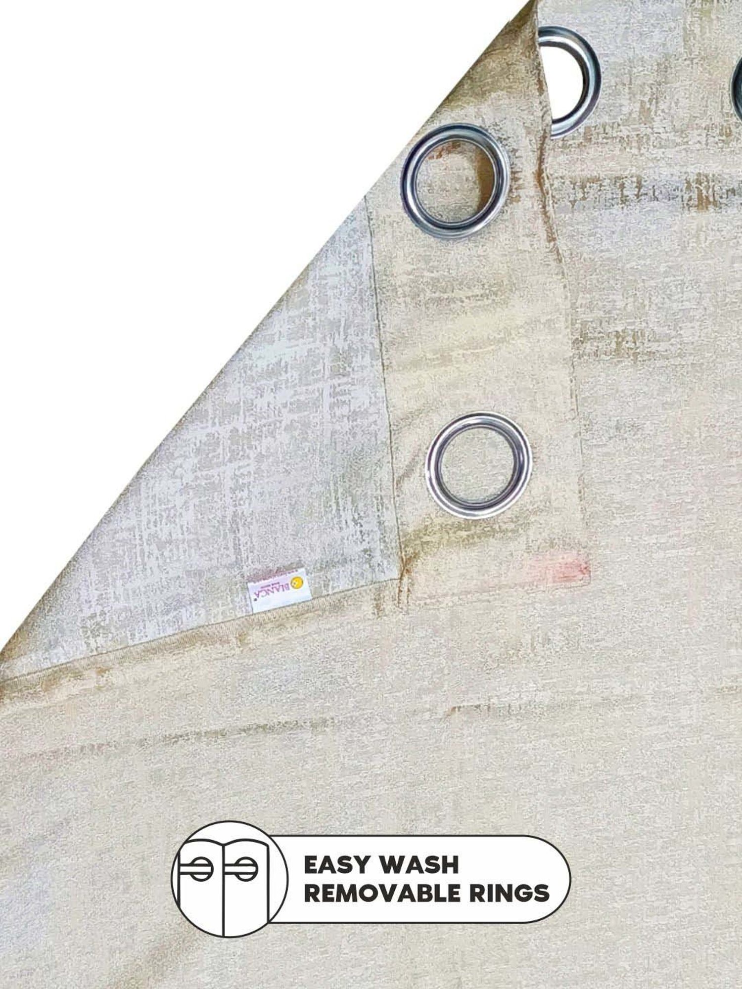 Swayam Brown Paisley J&B Blackout Eyelet Door Curtain - Single Piece (7 Ft)