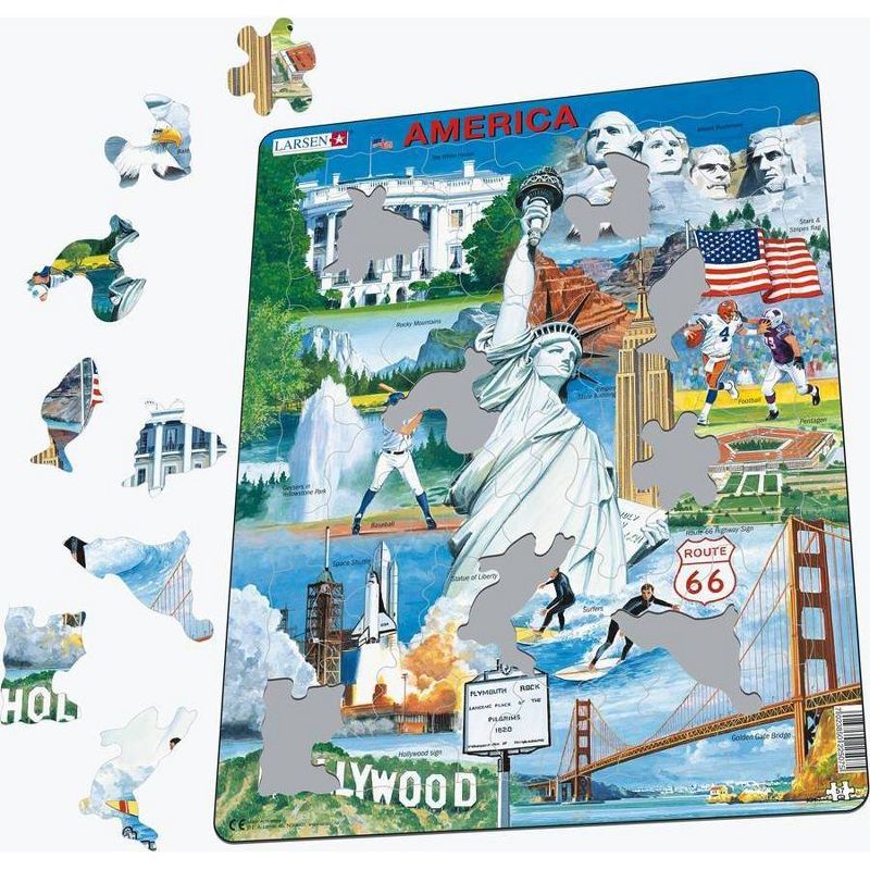 Larsen Puzzles USA Souvenir Kids Jigsaw Puzzle - 57pc