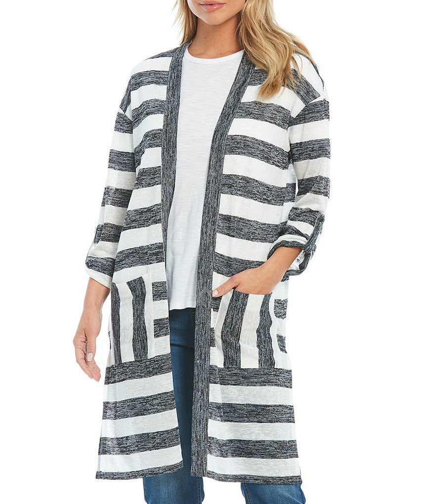 Westbound Two-Pocket 3/4 Roll Tab Sleeve Cardigan