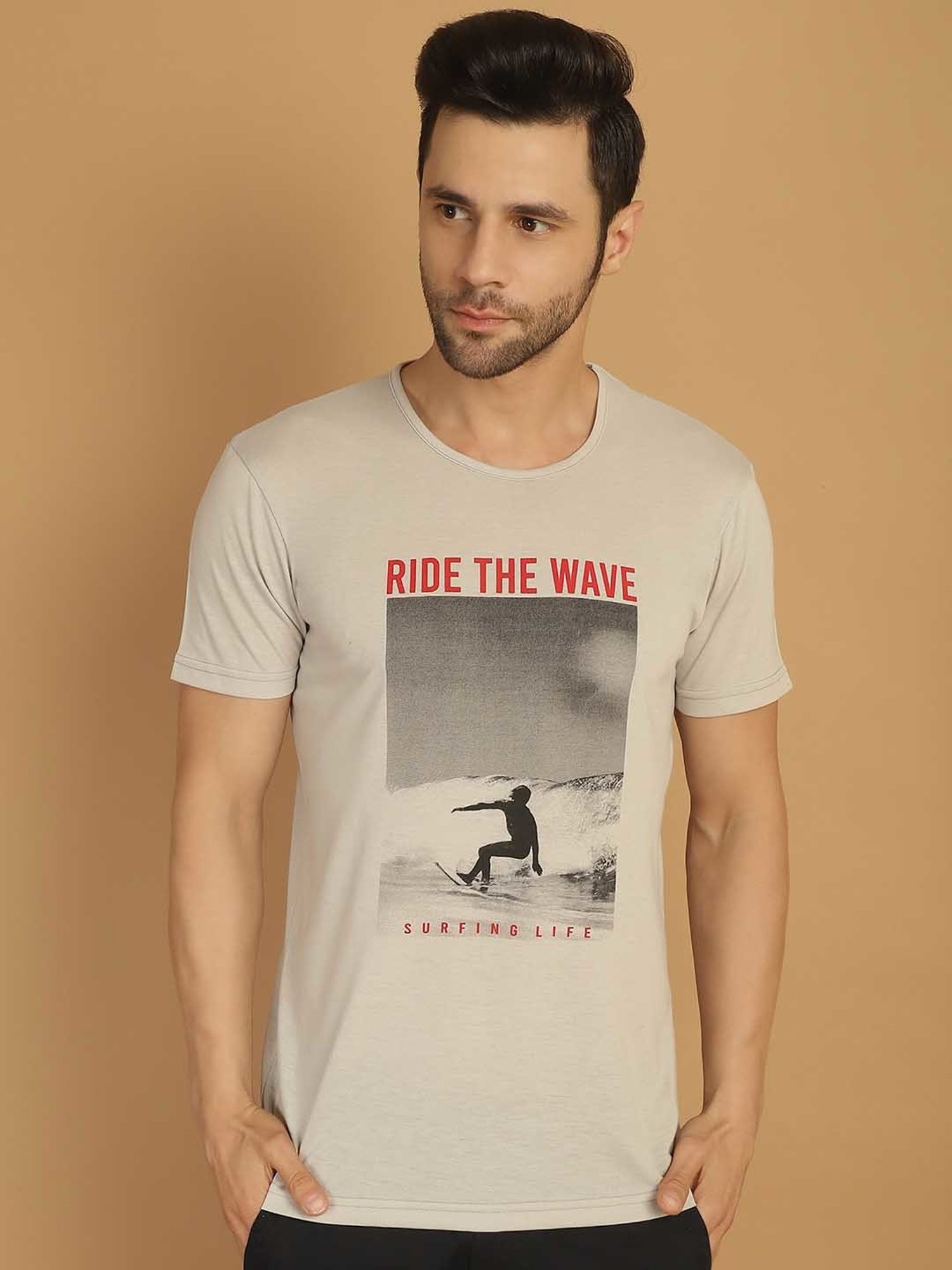 Vimal Jonney Multicolor Regular Fit Printed Crew T-Shirt - Pack of 3