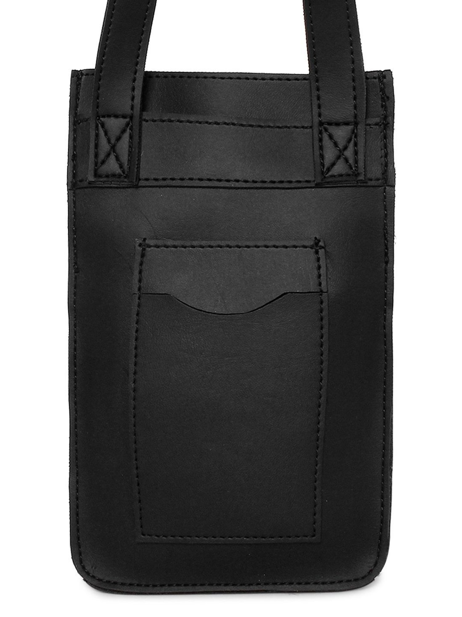 Yelloe Black Solid Small Pouch