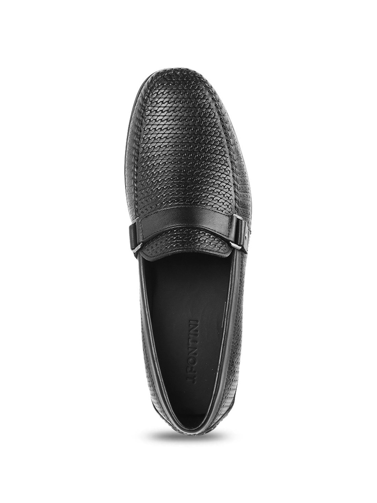 J. Fontini by Mochi Men's Black Casual Loafers