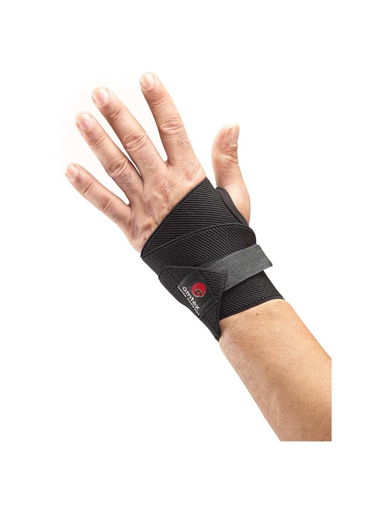 Omtex Black Hand & Thumb Support for Men (Free Size)
