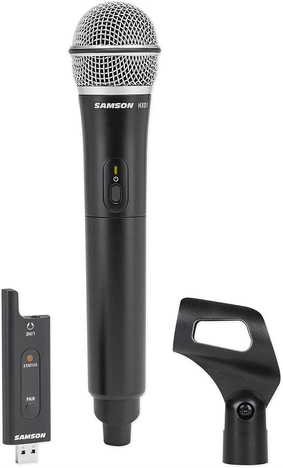 SAMSON Stage XPD2 Handheld USB Digital Wireless Q6 Microphone w/Clip+Pop Filter