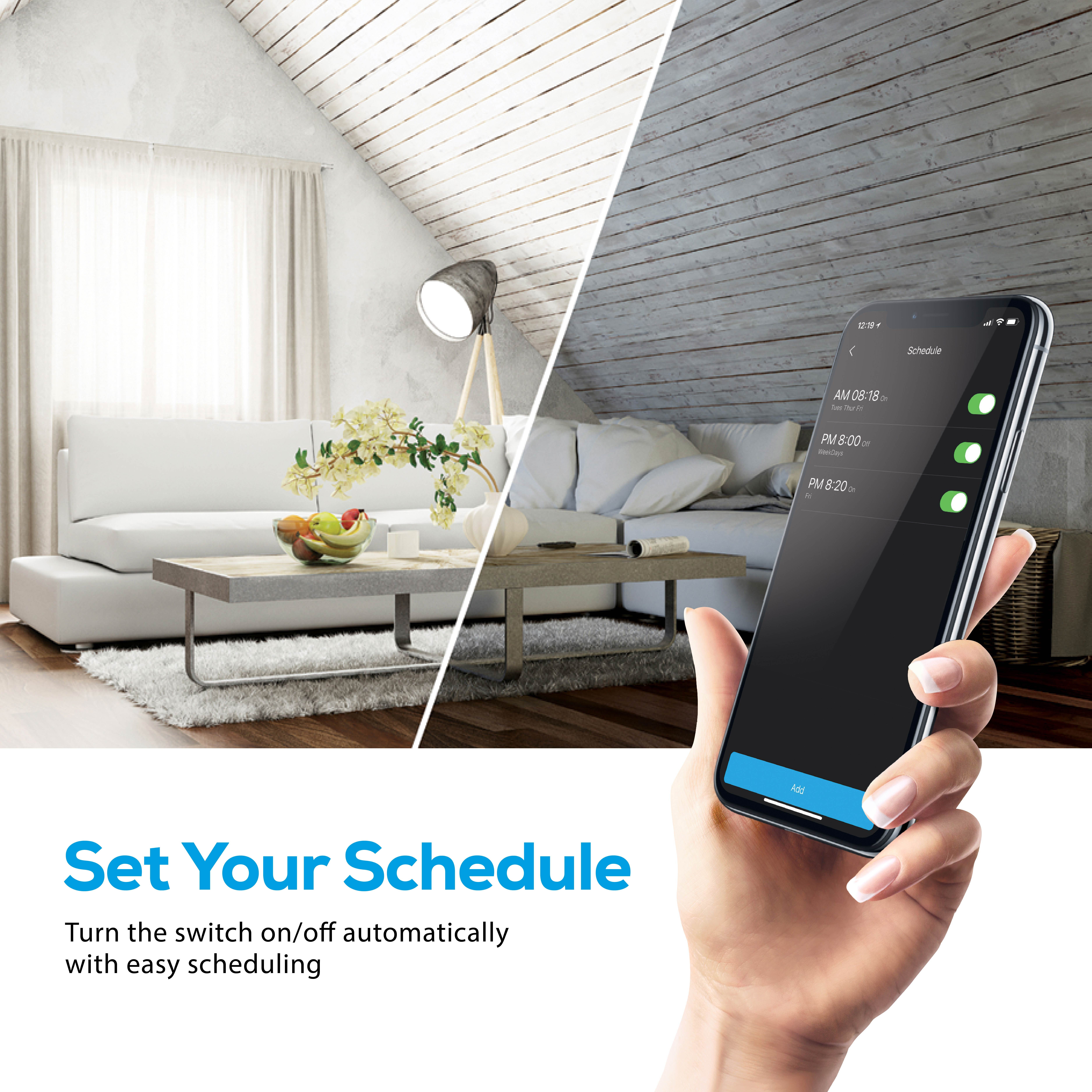 Geeni TAP Smart Wi-Fi Light Switch, No Hub Required, Compatible with Alexa, Google Assistant, and Microsoft Cortana Neutral Wire Required, White