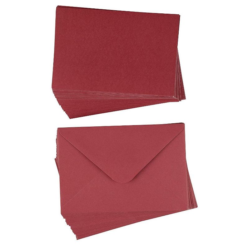 Sustainable Greetings 48-Pack Red Blank Greeting Cards, Plain Thank You Cards, Birthday & Invitations Cards, 4 x 6 in