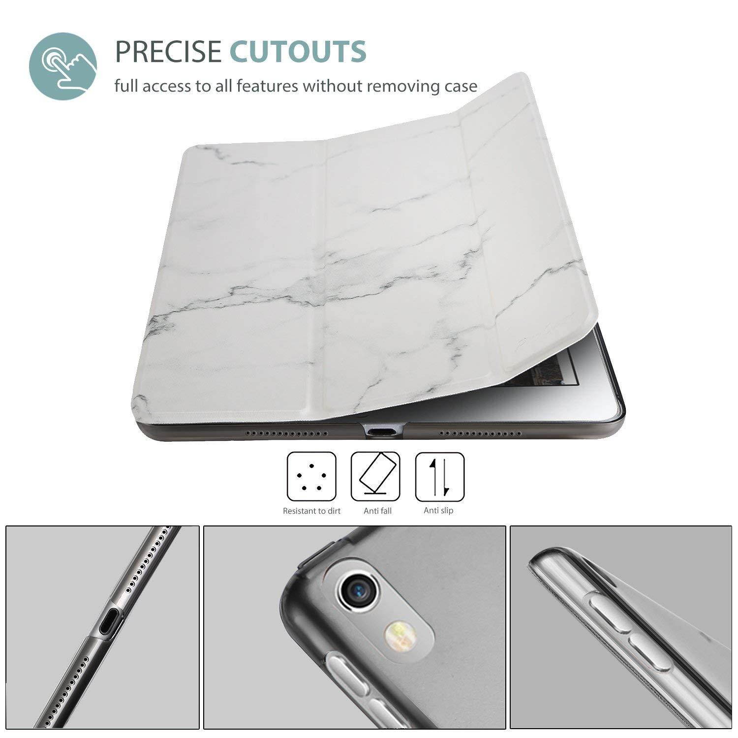 ProCase iPad Pro 10.5 Case 2017, Ultra Slim Lightweight Stand Smart Case Shell with Translucent Frosted Back Cover for All-New Apple iPad Pro 10.5 Inch &ndash;White Marble