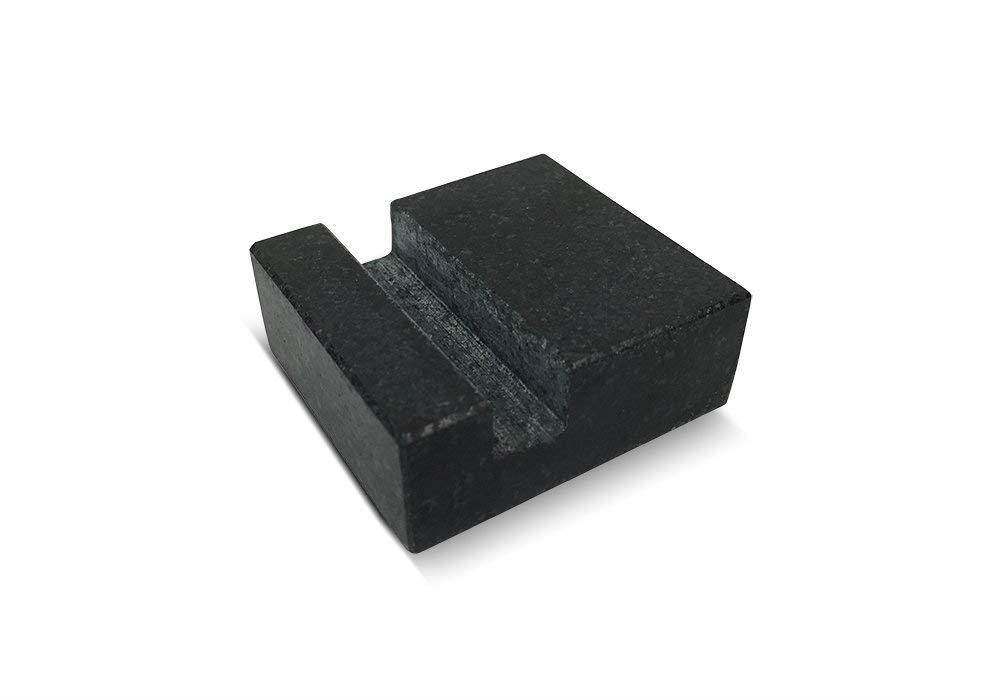 Square Business Card Holder Black Absolute Granite