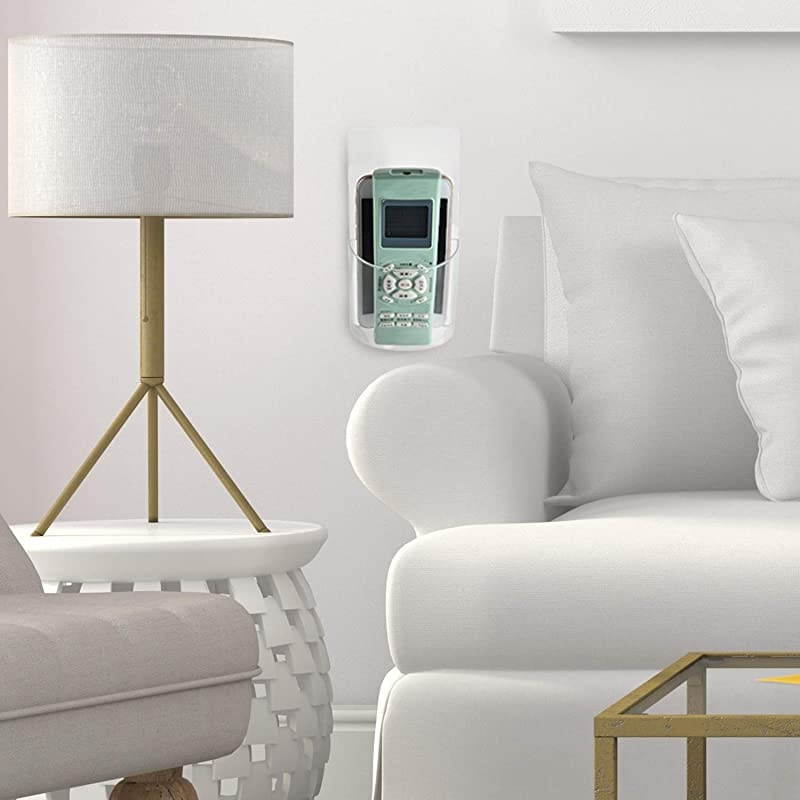 Pack Wall Mount Organizer Storage Box Transparent Remote Control Holder Convenient Acrylic Media Organizer