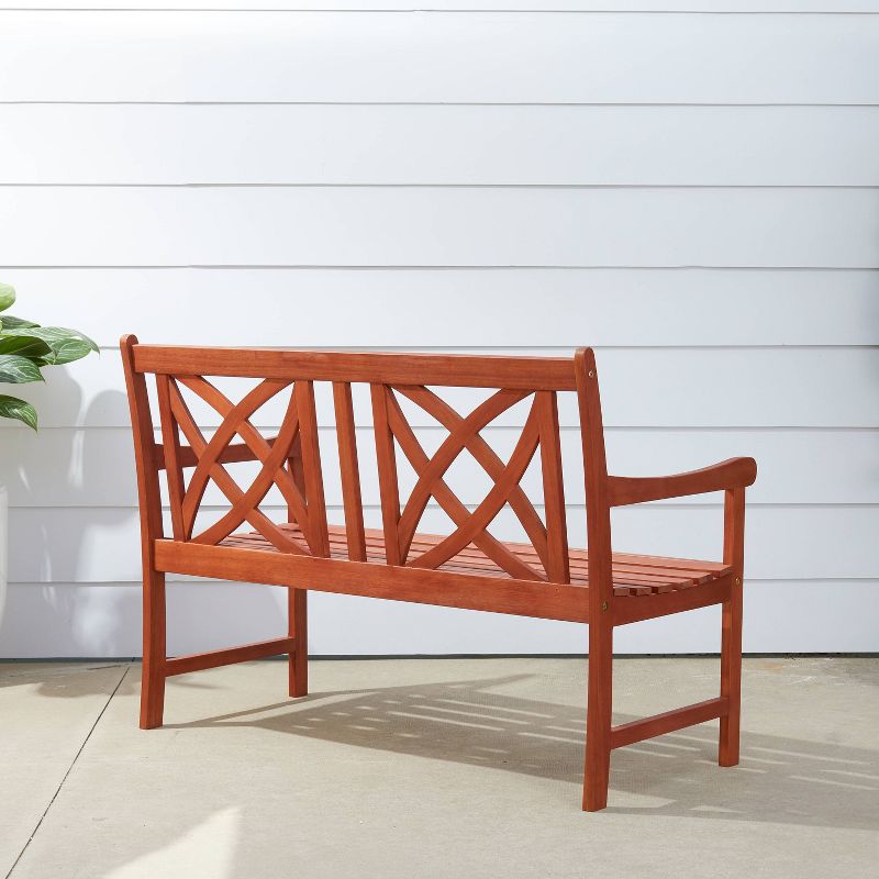Vifah 4' Wood Garden Bench - Brown
