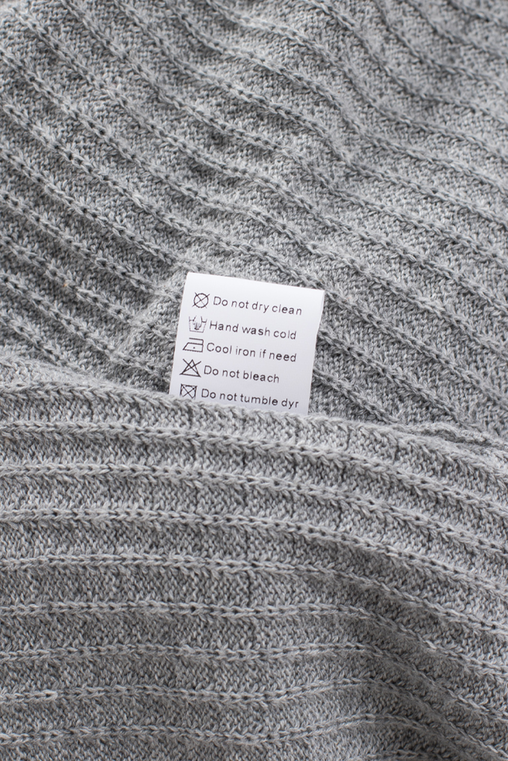 Karen Kane Long Sleeve Asymmetrical Hem Round Neck Sweater