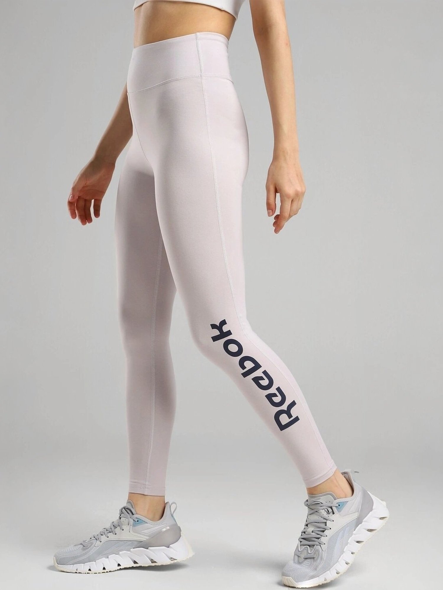 KENDALL + KYLIE White Printed Sports Tights