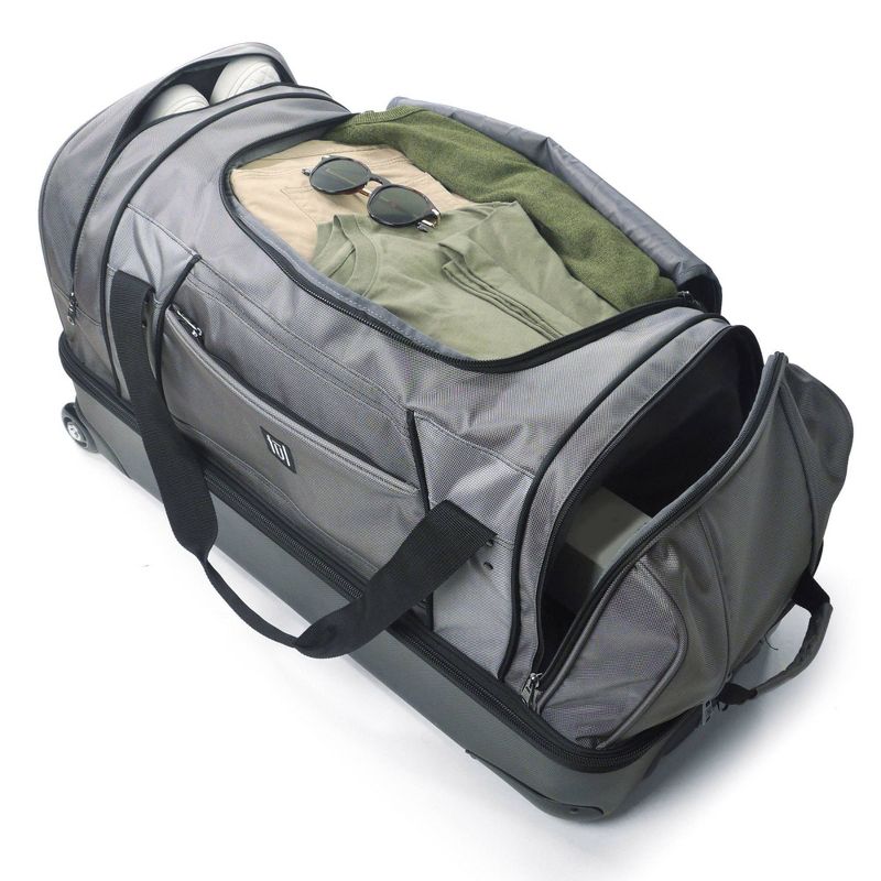 FUL Workhorse 30" Rolling Duffel Bag with Retractable Pull Handle - Black