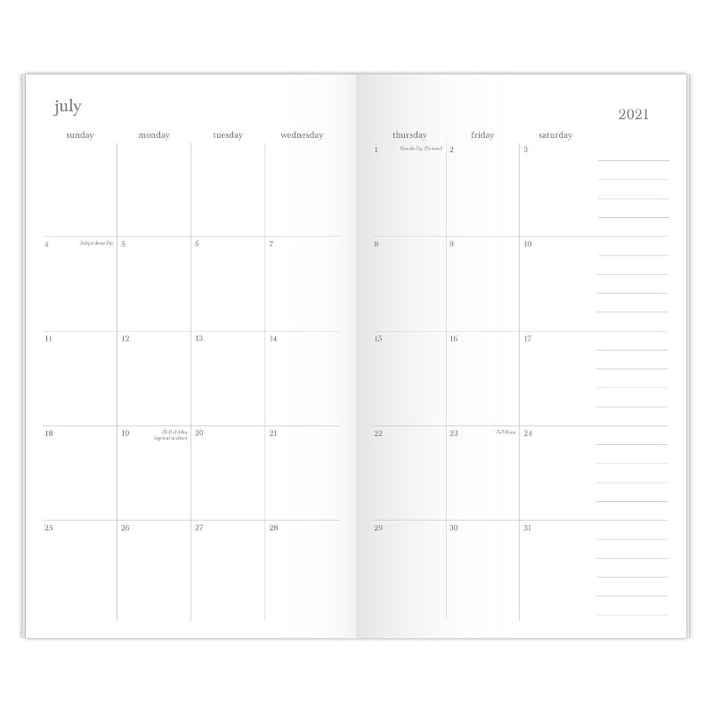 2021-23 Academic 2-Year Packet Planner 3.625" x 6.25" Monthly White with Black Dots - Sugar Paper™