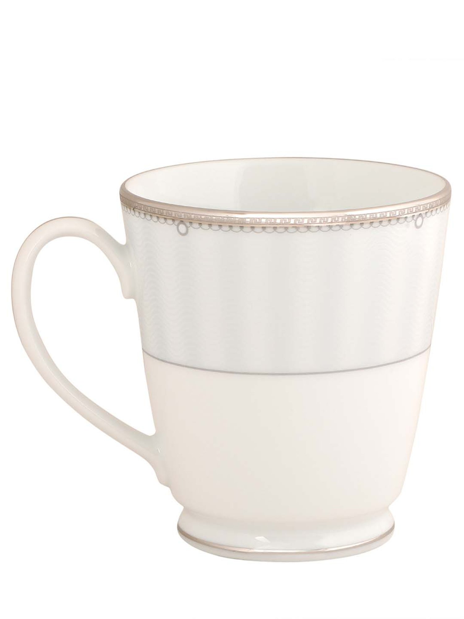 NORITAKE Hearth Off-White & Light Grey Porcelain Milk Mug (0.37 L) - Set of 1