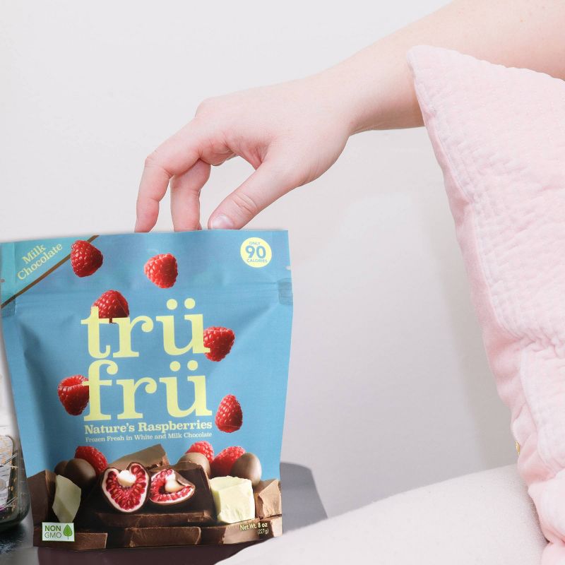 Tru Fru White & Milk Chocolate Frozen Whole Raspberries - 8oz