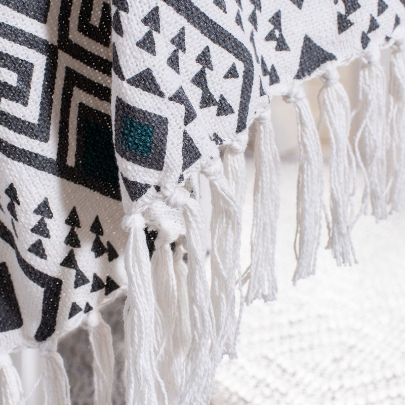 Lancia Throw Blanket - Beige/Black - 50" x 60" - Safavieh