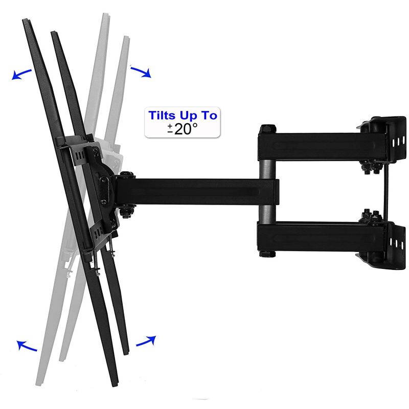 Cheetah Mounts Dual Articulating Arm TV Wall Mount Bracket for 20-65&rdquo; TVs up to VESA 400 and 115lbs, Mounts on Studs up to 16&rdquo; and Includes a Twisted Veins 10&rsquo; HDMI Cable & 6&rdquo; 3-Axis Magnetic Bubble