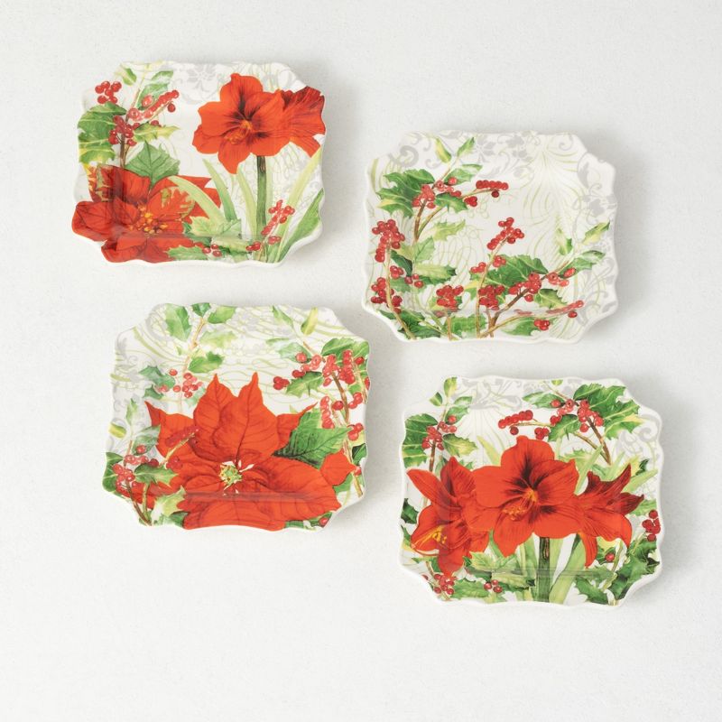 Blue Rose Polish Pottery Garland of Blue Dessert Plate