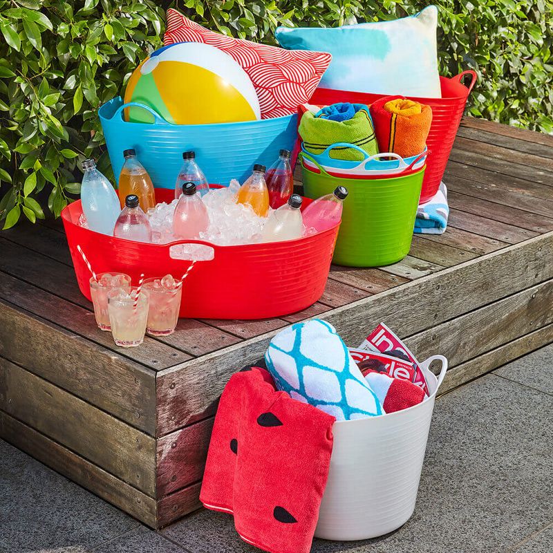 Collapsible Car Trunk Storage Box - 30L - Red/Black, Foldable Storage Bin with Lid for Car Storage, Indoor, Travel and Camping