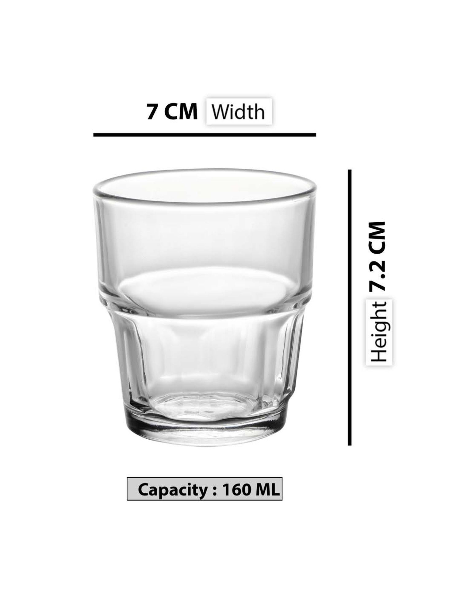 Duralex 'Lola' Transparent Glass 21 cm Tumbler (0.16 L) - Set of 6