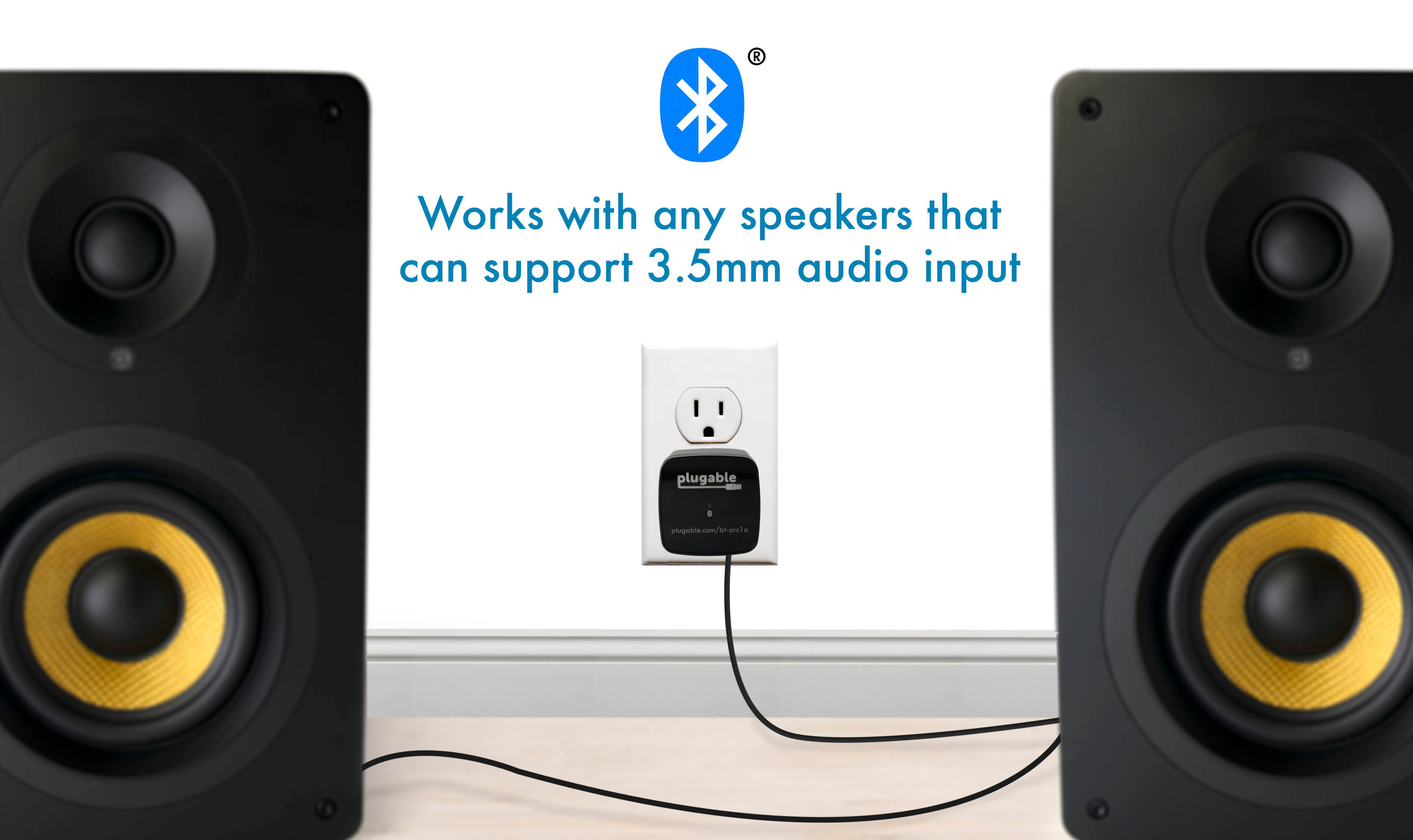 Plugable Bluetooth Audio Receiver - Enable any Speaker to Wirelessly Stream Music From Your Device, Compatible with Windows, macOS, OS X, Linux, Android, and iOS Devices