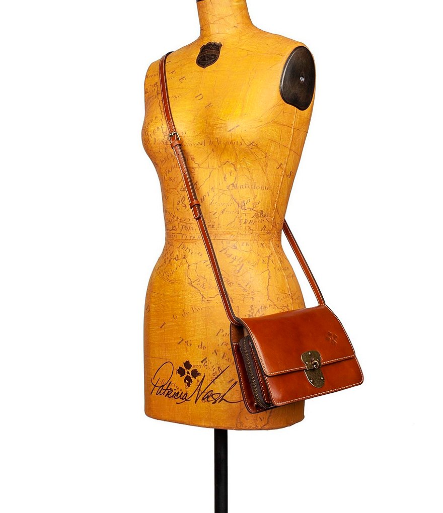Patricia Nash Heritage Collection Turn Lock Laval Leather Crossbody Bag