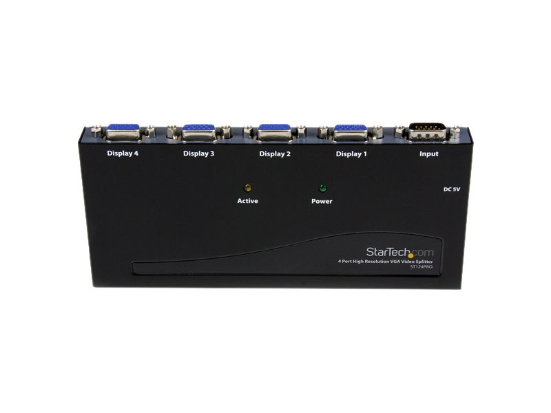 StarTech.com 4 Port High Resolution VGA Video Splitter - 300 MHz - VideoView Pro 47 Port High Resolution 300 MHz Video Splitter - Video splitter