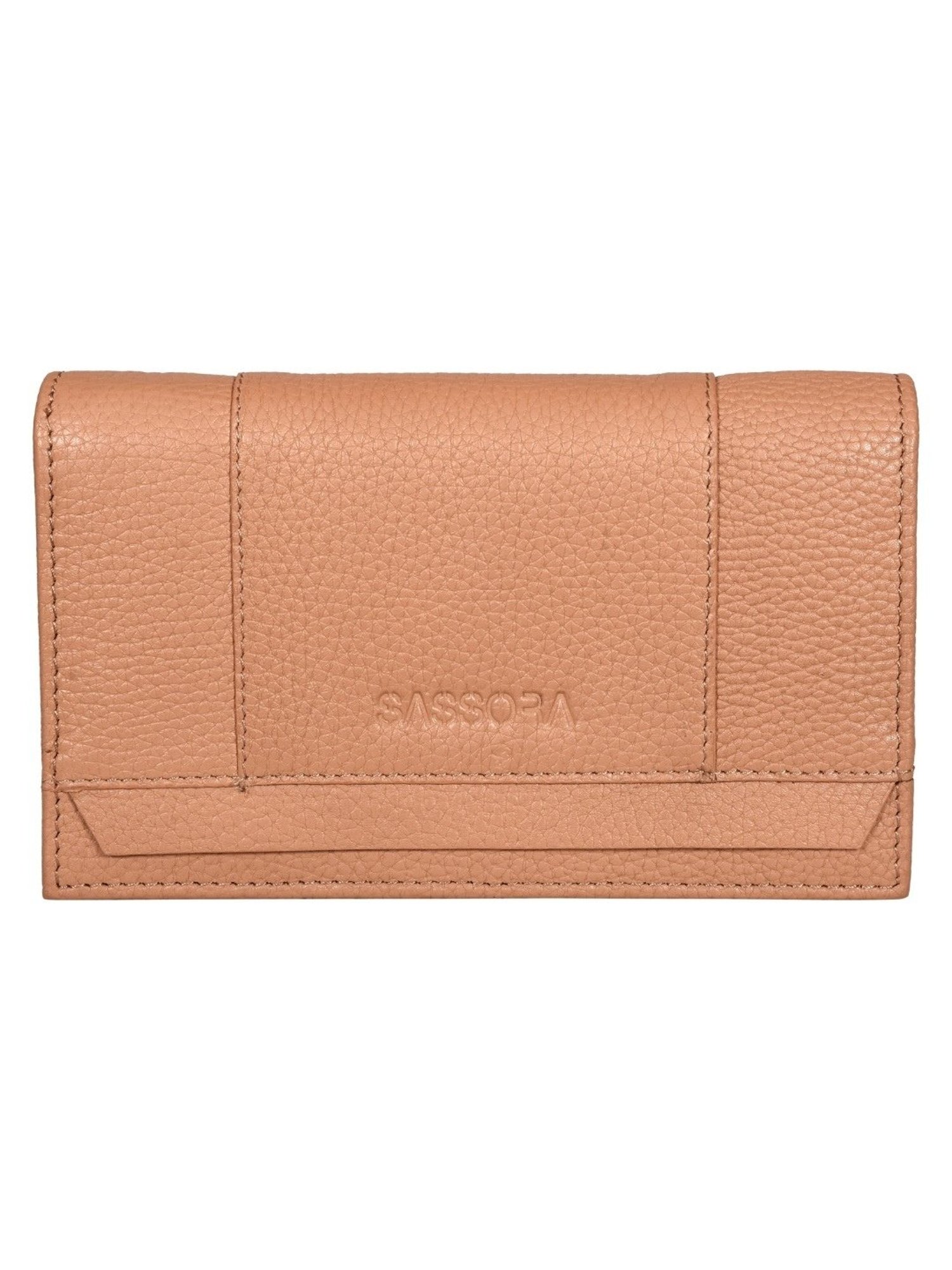 SASSORA EBONY Beige Leather Wallet