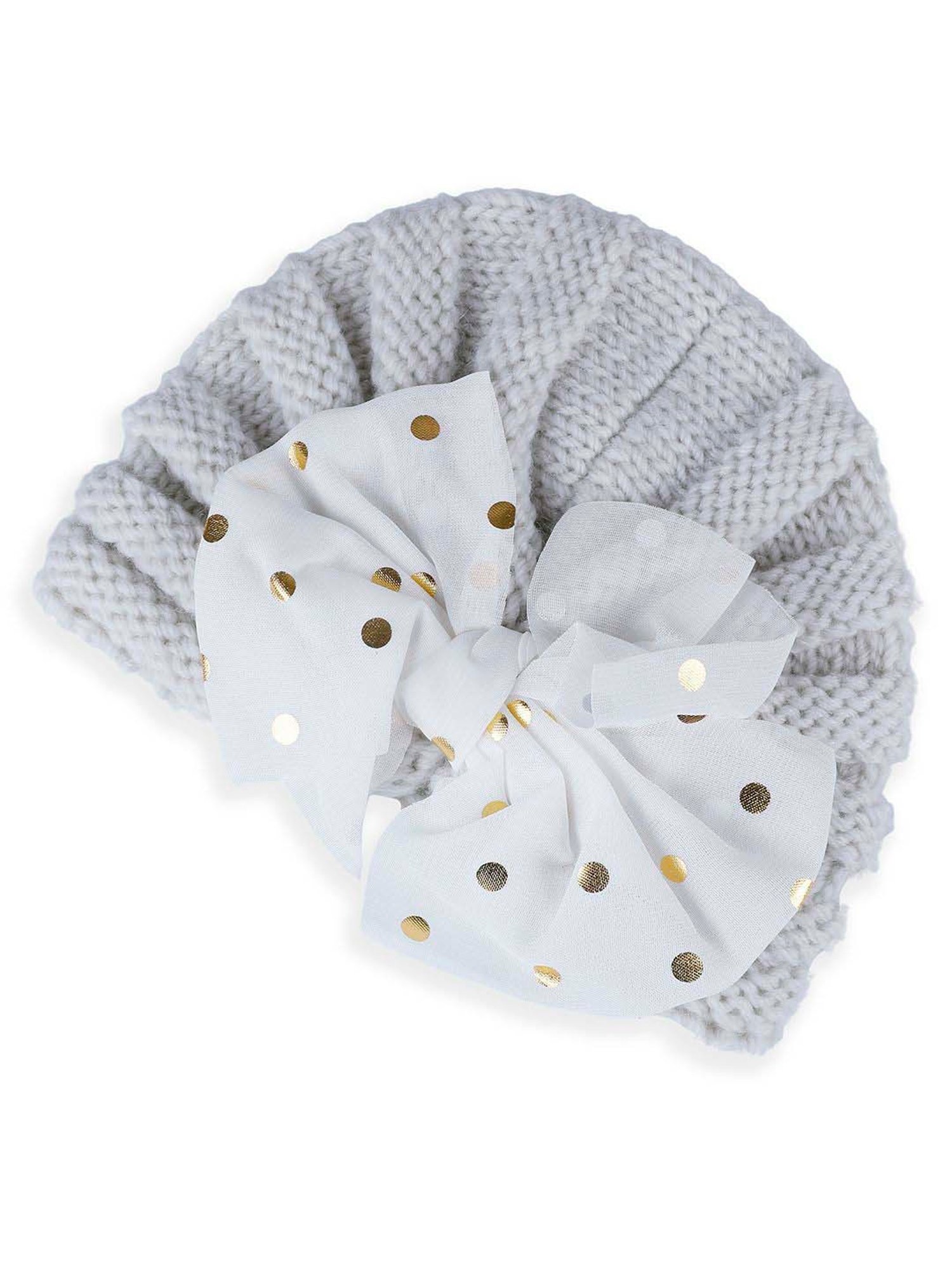 Baby Moo Kids Purple & Grey Applique Cap (Pack of 2)