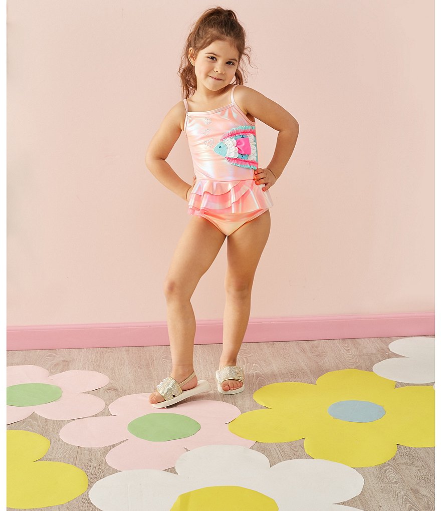 Tea Collection Little Girls 2-6 Printed Ruffled Tankini