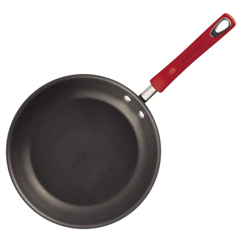 Rachael Ray 12.5" Hard-Anodized Nonstick Skillet - Red Handle
