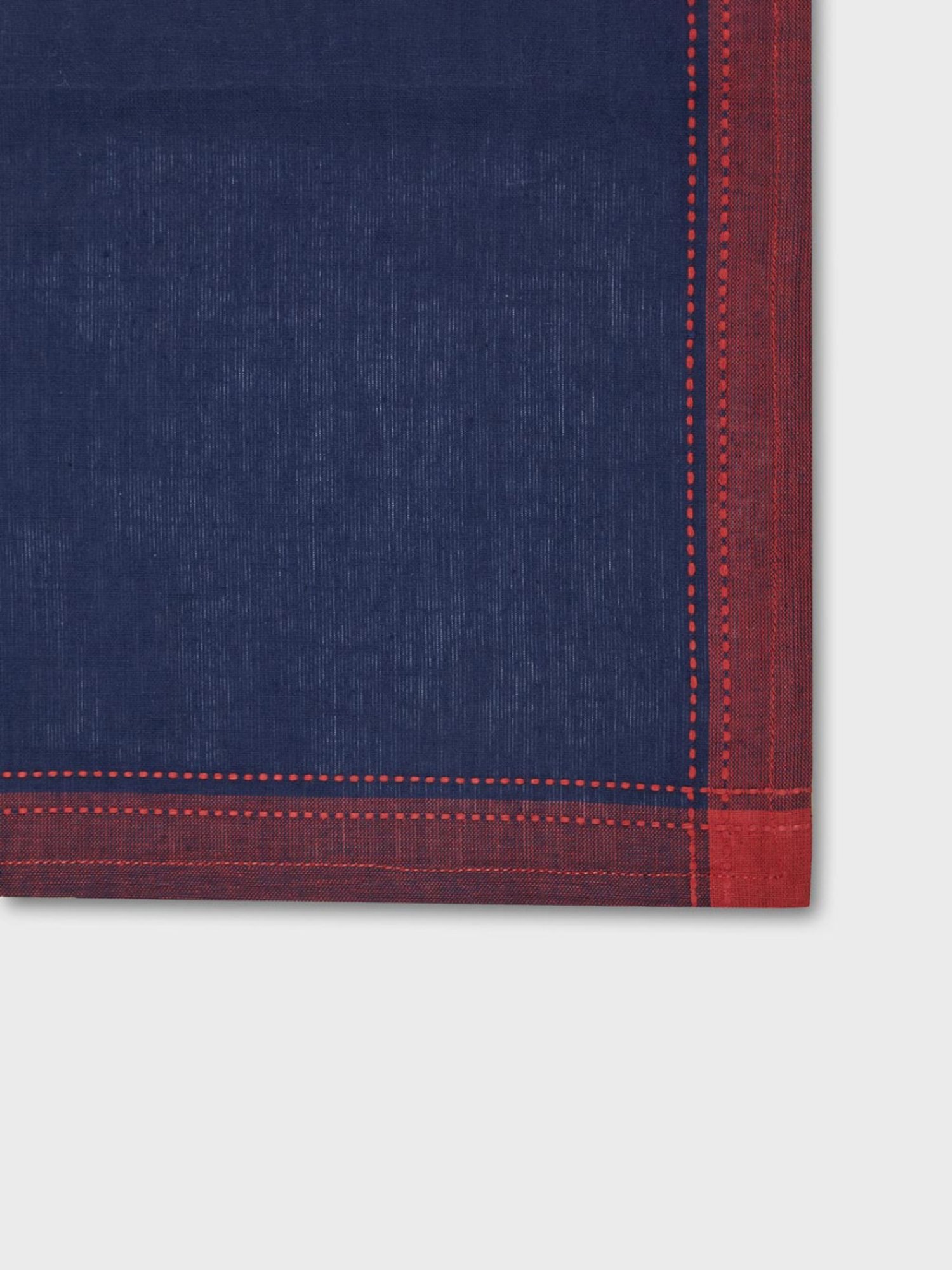 Fabindia Red & Indigo Cotton 92 TC 125 GSM Tanka Napkin - Set of 6