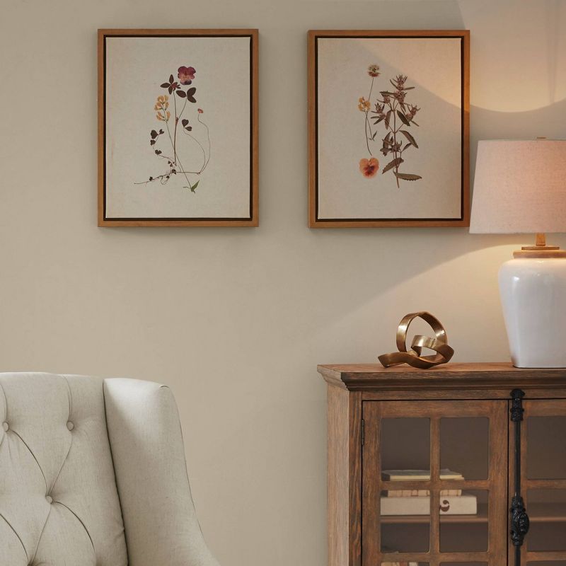 2pc French Herbarium Framed Linen Canvas - Martha Stewart