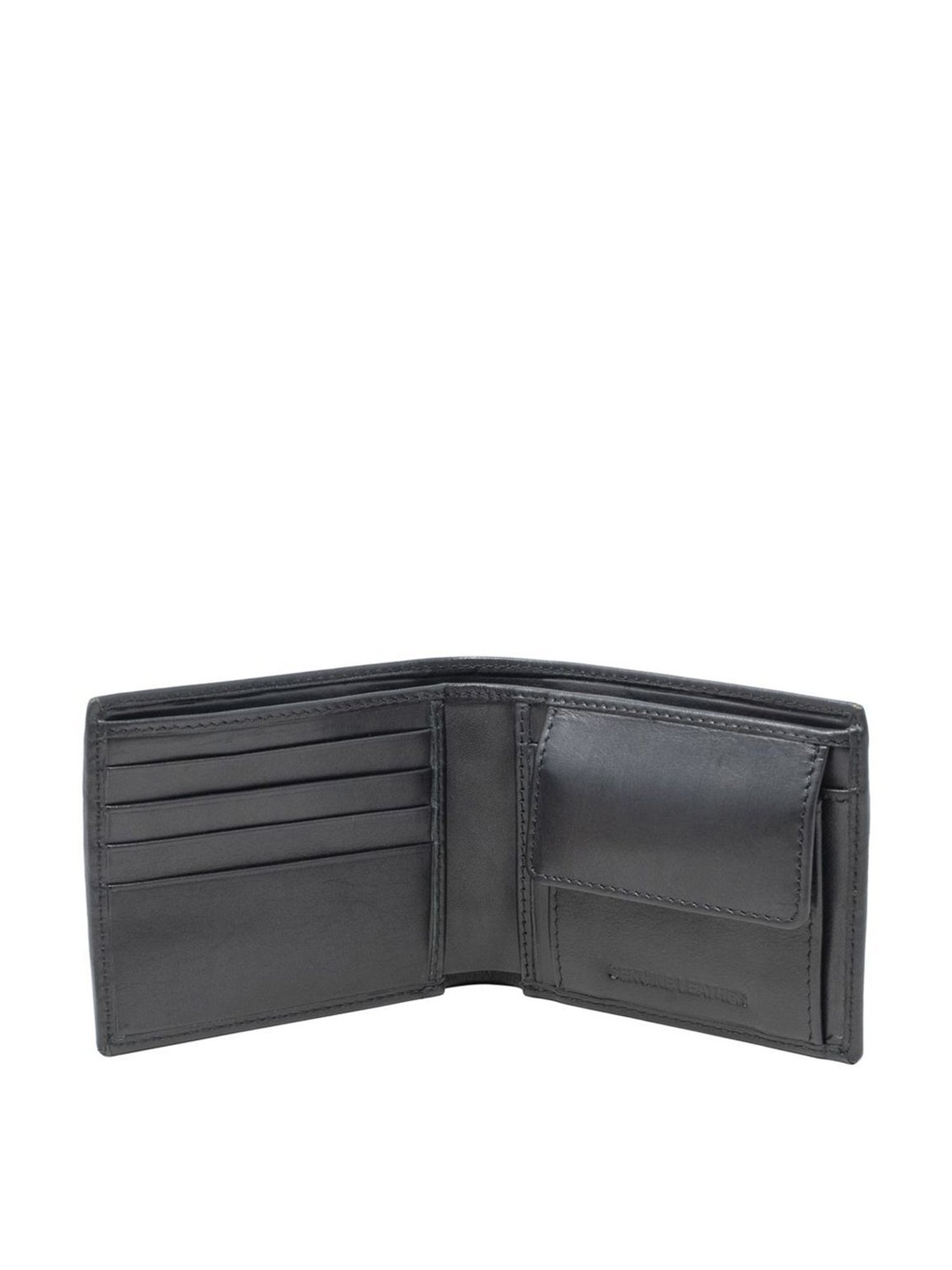 Tohl Black Casual Leather Bi-Fold Wallet for Men