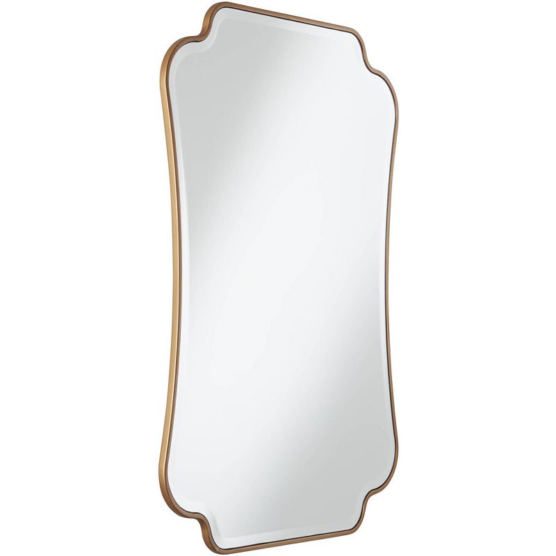 Noble Park Indara Antique Gold 27" x 38" Scallop Wall Mirror