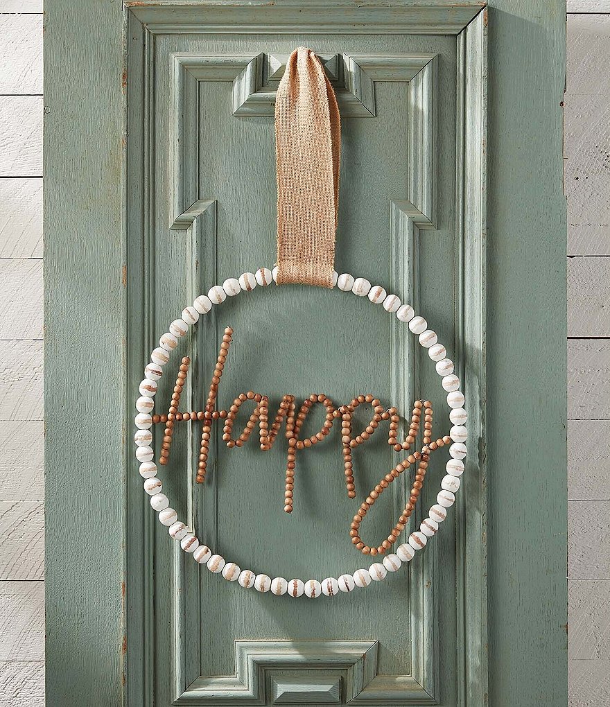 Mud Pie Happy Beaded Door Decor Hanger