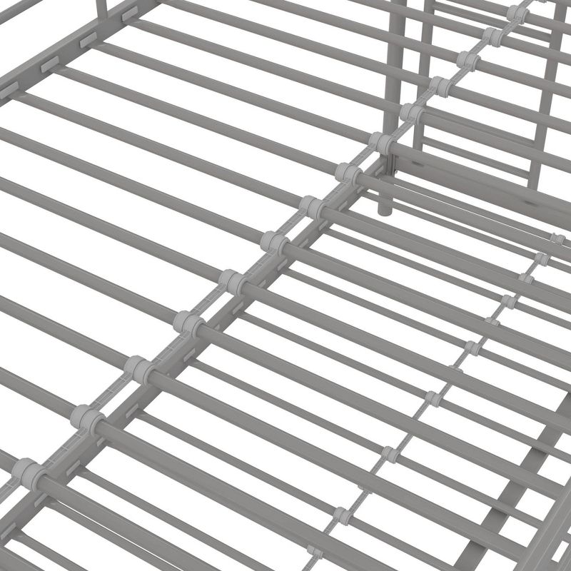 Twin Over Full Lily Small Space Kids' Bunk Bed Silver Metal - Room & Joy