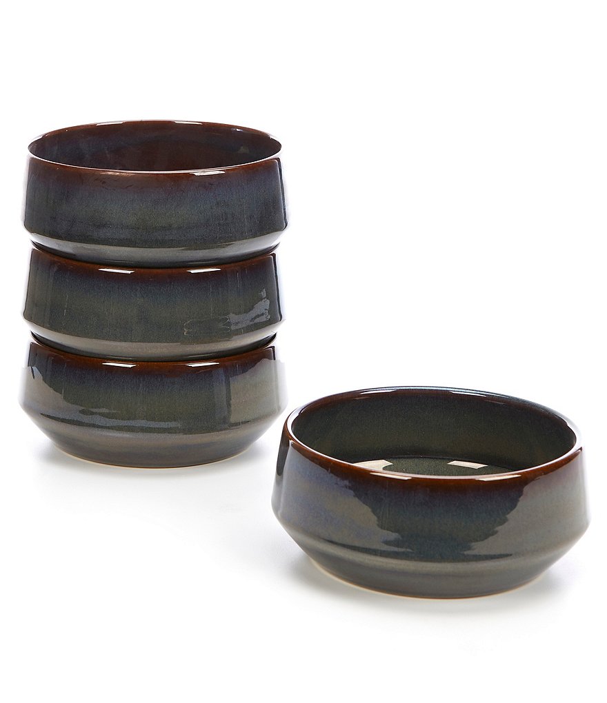 Noble Excellence Aurora Collection Glazed Cereal Bowls, Set of 4