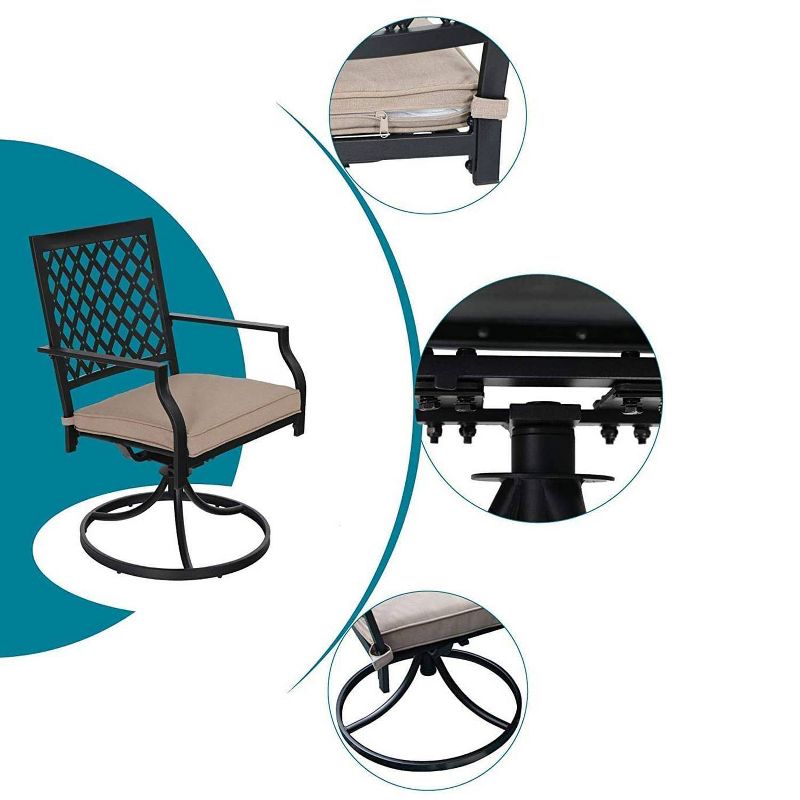 7pc Classic Outdoor Patio Dining Set Gray Wash - Saracina Home