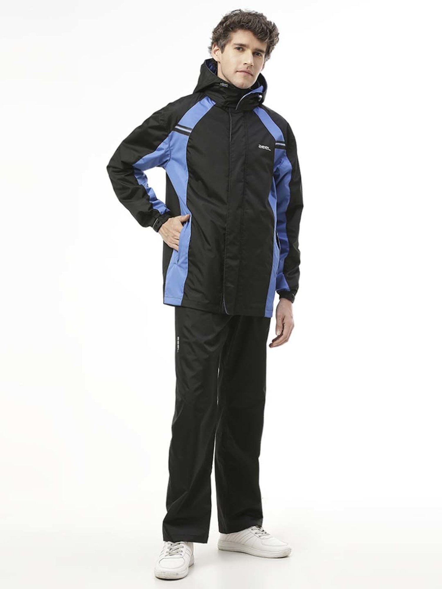 Zeel Black & Blue Raincoat Set