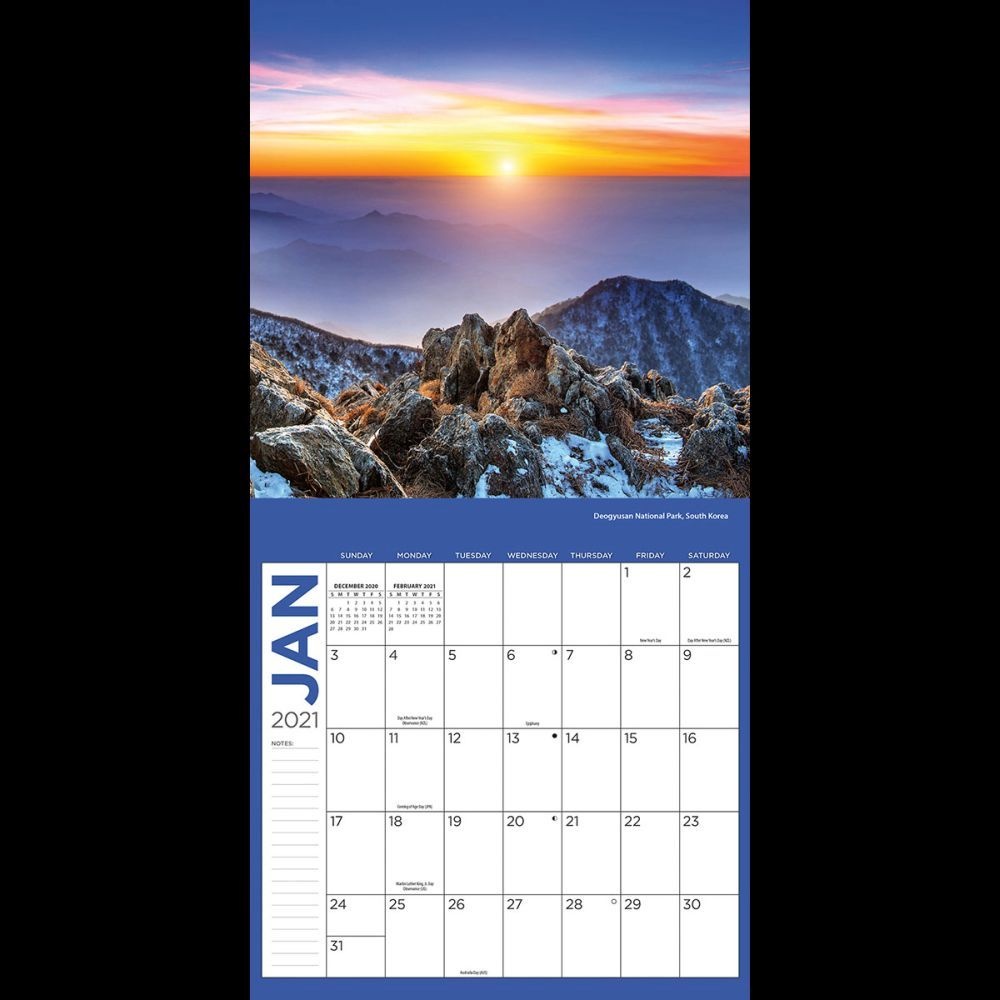 Turner Licensing,  National Parks Photo Mini Wall Calendar 2021
